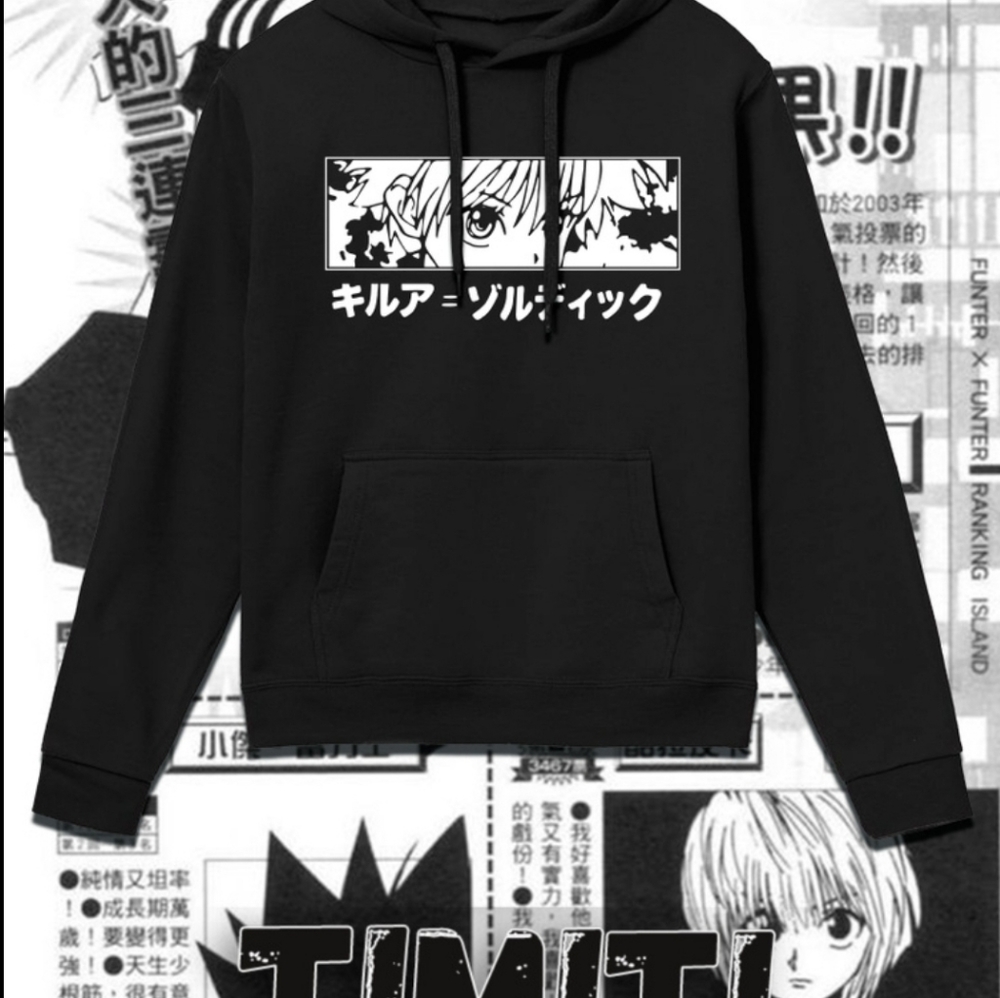 HUNTER KILLUA EYE  HOODIE IN 2020, HxH HOODIE, ANIME BAKA SIZE M